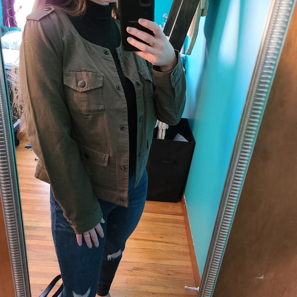 Army green Liz Claiborne jacket - Picture 4 of 4